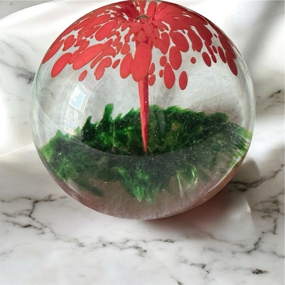 Vintage Abstract Art Glass Paperweight Handmade - Picture 6 of 6